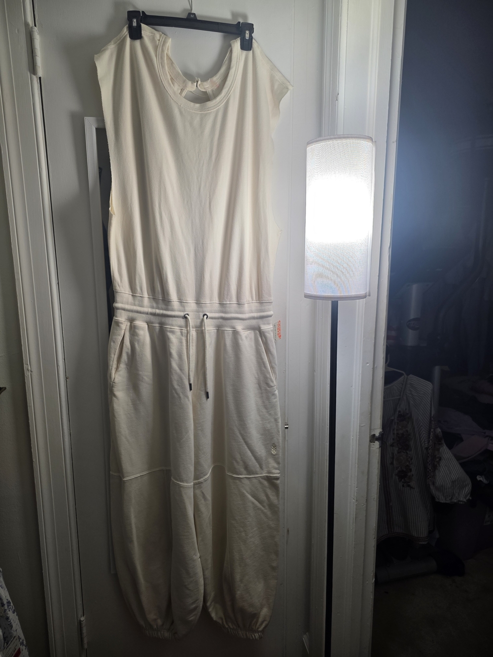 Free People Throw And Go Onesie Cream Sleeveless